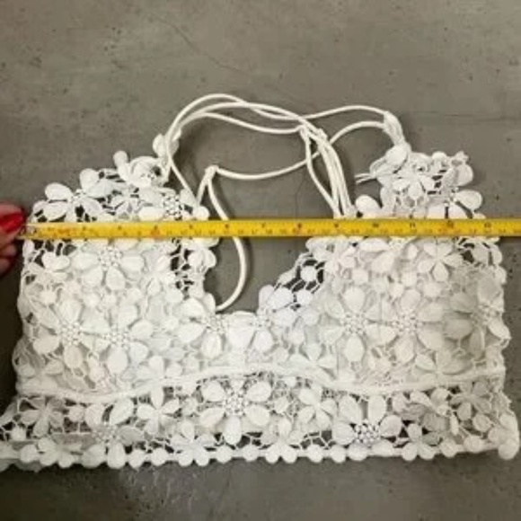 Free People Lace Bralette, Ivory NWOT size M - Picture 5 of 5